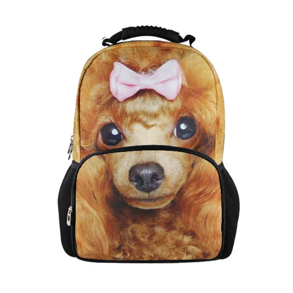 Детский Школьный рюкзак с 3D принтом Собаки Рюкзак для девочек-подростков, крутой женский рюкзак для ноутбука, повседневный рюкзак для девочек-подростков - Цвет: 3109A