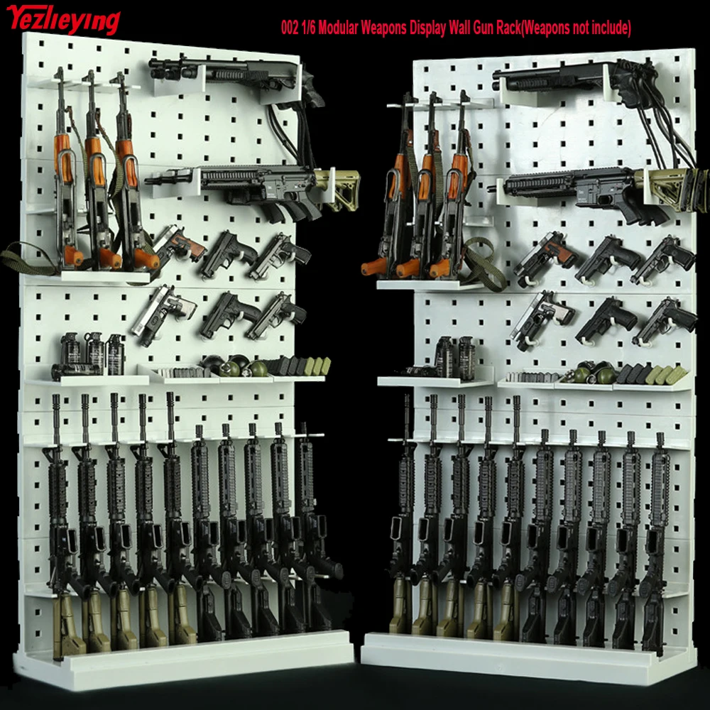 1/6 Scale 002 Modular Weapons Arms Display Wall Gun Rack Stand (Weapons not include) Infinite expansion F12 Inch Soldier Figure