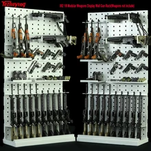 Présentoir mural pour armes à feu, échelle 1/6, support modulaire pour armes à feu (armes non incluses), expansion infinie, figurine de soldat F12 pouces, 002