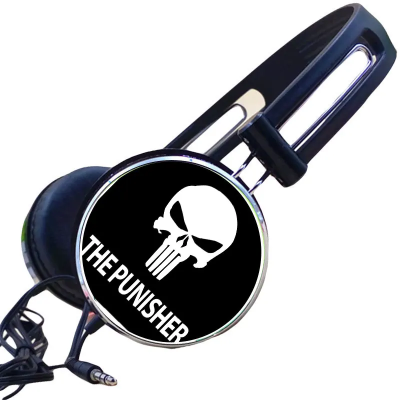 

Custom Comics Amazing Spider-Man Frank Castle Skull Headphone Punisher Gaming Headset Stereo Headphones for Mobile Phone Mp3 PC