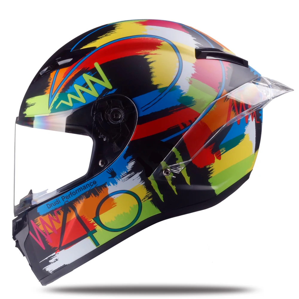 Полнолицевой мотоциклетный rcycle шлем Акварельная живопись casco de moto racing Шлем Capacete
