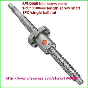

1pc ball screw SFU2005-L1100mm with BK/BF15 standard processing both ends