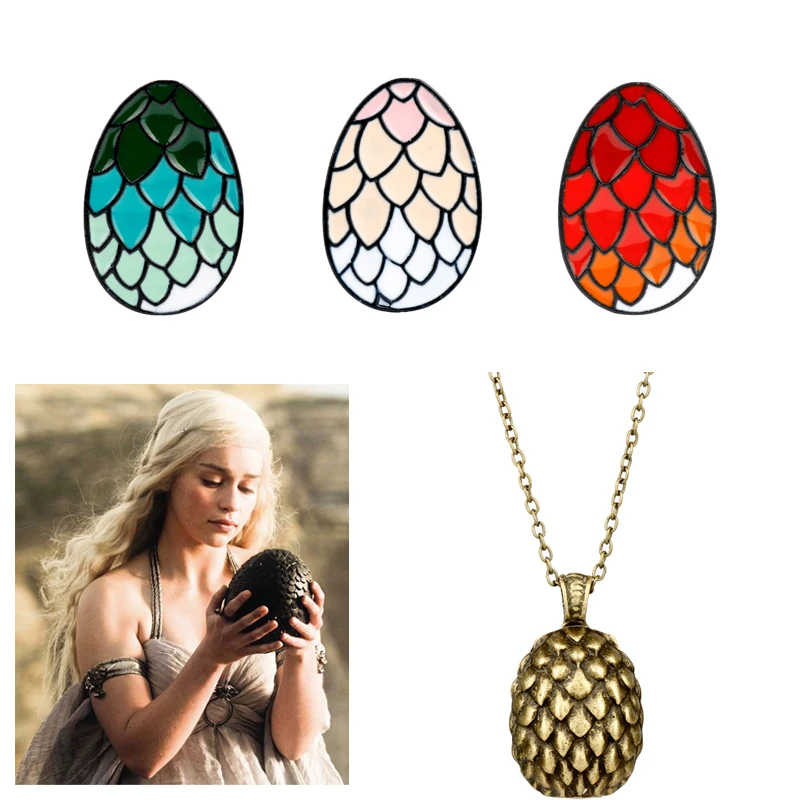 

Game Of Thrones Jewelry Accessories Dragon Egg Enamel Badge Lapel Pin Brooch Fashion Shirt Broches Women Men Gift