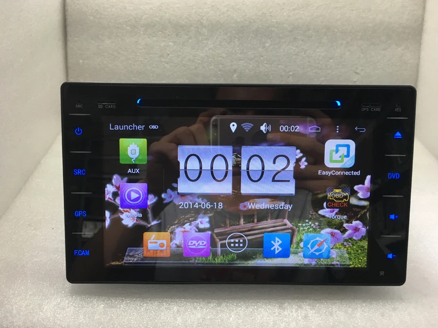 Cheap android  6.0 quad core for TOYOTA hilux 2016 dvd player 1024*600 Car DVD Player 2din car 3g/wifi radio gps  free shipping 4