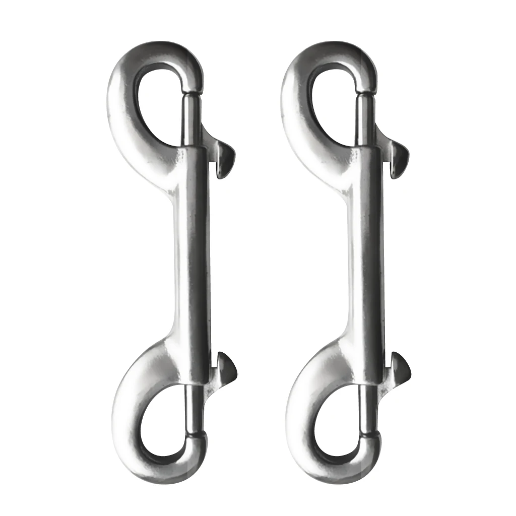 4pcs Scuba Dive 4-inch 316 Marine Stainless Steel Double Ended Snap Bolt Clip Trigger Hook Dual End Bolt Clip