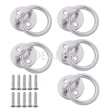 5 шт. Нержавеющая сталь M8 круглый полиэтилен высокой плотности накладка на глаза пластина u-образный крюк кольцо сварные