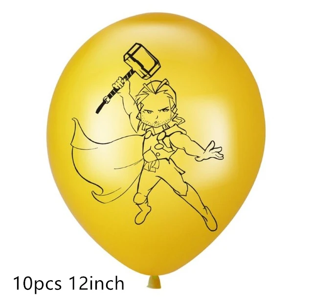 Мстители Халк фольгированные шары супер герой Человек-паук Железный человек Капитан Америка шарики для День Рождения вечерние декоративные детские игрушки мальчик Globos - Цвет: 10pcs