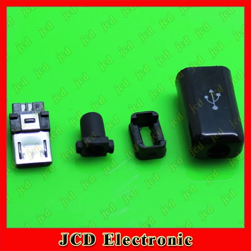 

10sets For APPLE shell 4-in-1 Male Micro USB Plug V8 Charging Connector male plug Welding Wire Solder Wire Black,MA-015