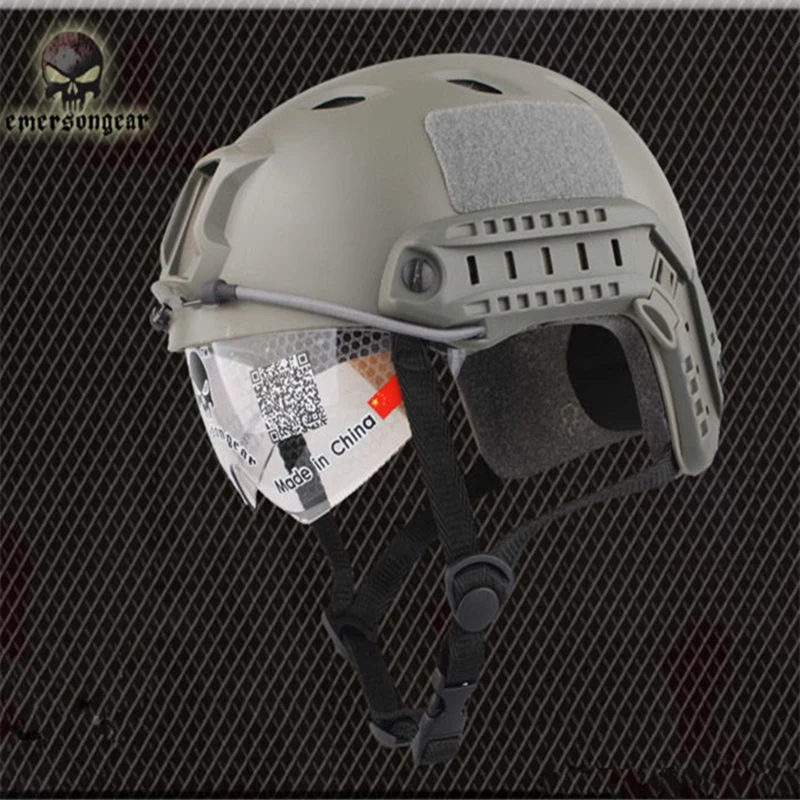 EMERSON Fast шлем с защитными очками спасение с помощью парашютистов, прыжок Тип Тактические шлем airsoft Шлем