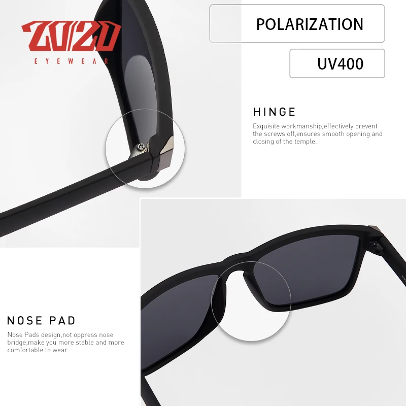 Polarized Sunglasses 20/20 Classic Men Driving Fishing Eyewear PL278