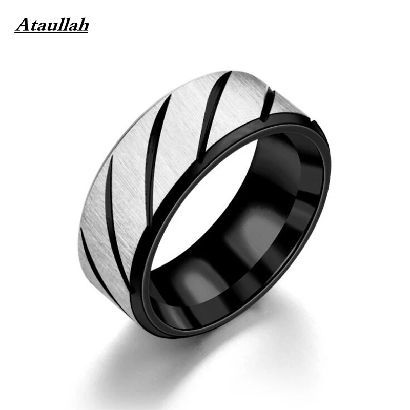 Ataullah кольца из нержавеющей стали для мужчин Три цвета линии трендовые Свадебные Кольца модные для женщин вечерние ювелирные изделия 7-056