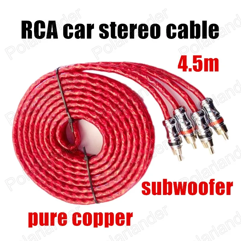 a New red Car Audio Cable wire speaker wire stereo cable line For