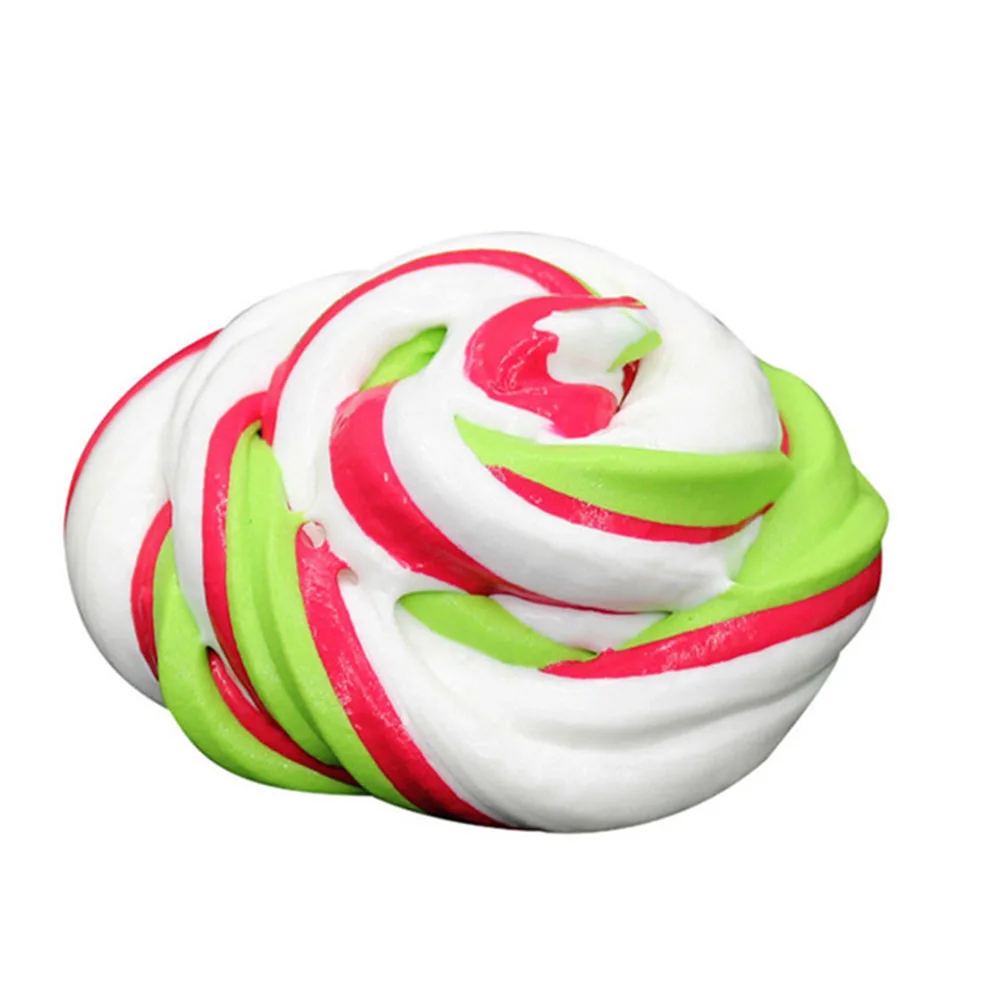 30 г мастика doux argile lumiere pâte Para modeler Lizun Slime fournitures charmes pâte Para modeler gomme polymera argile Antistress - Цвет: Green White Red