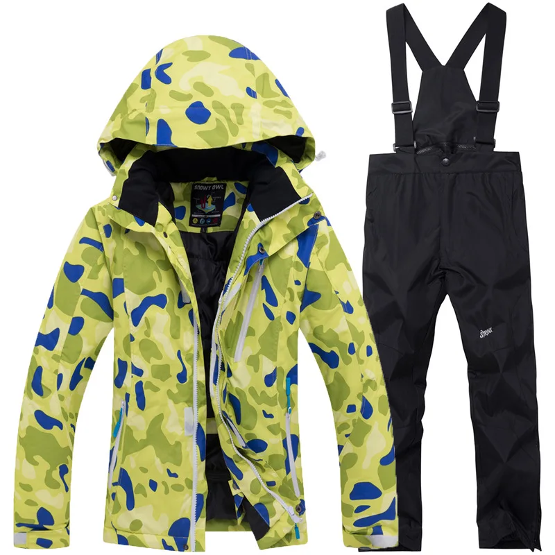 SJ-Maurie الشتاء الأطفال على الجليد دعوى للماء التزلج يندبروف دعوى جاكيت أطفال معطف Snowsuit الفتيات الصبي في الهواء الطلق معطف الشتاء