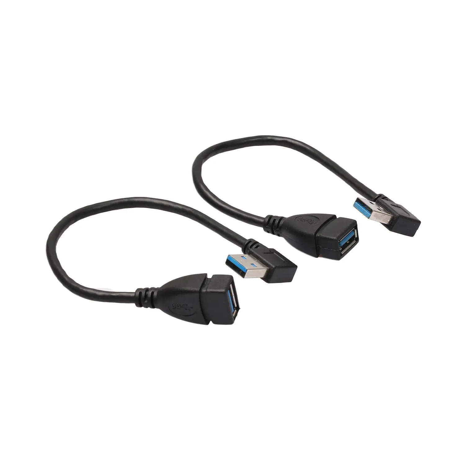 2 шт 6 дюймов SuperSpeed USB 3,0 угол мужчин и женщин удлинитель-2 упаковки каждый левый угол и правый угол, 20 см