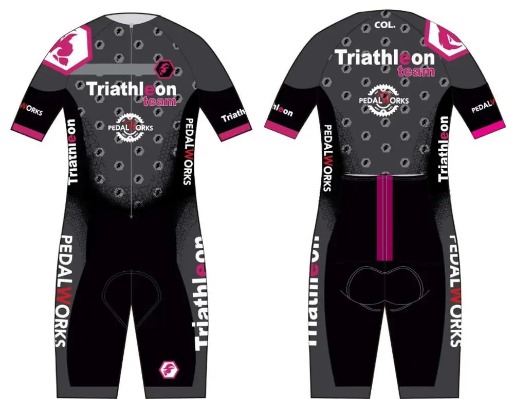 

custom black pink unisex cycling skinsuit lycra bike triathlon speedsuit trisuit running body gear swimwear jumpsuit triatlon 9d