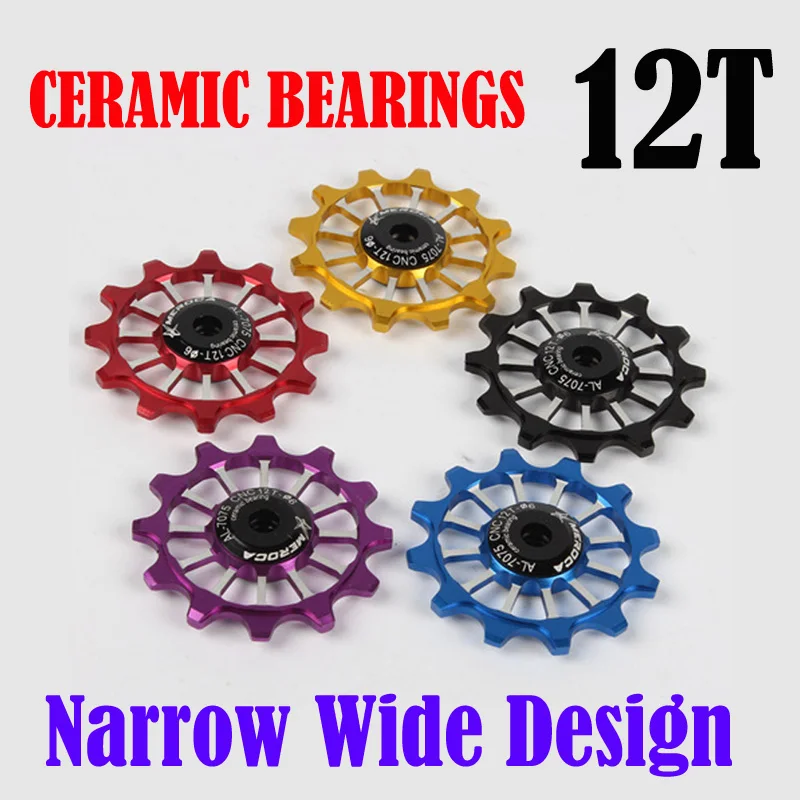 Ceramic Rear Derailleur Bike Bearing Jockey Wheel MTB BMX Guide Pulley 12T