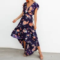 Summer Maxi Dress 2019 Women Vintage Floral Print Long Dress Party Dresses Woman Party Night Elegant Dress Summer Maxi Dress 2019 Women Vintage Floral Print Long Dress Party Dresses Woman Party Night Elegant Dress