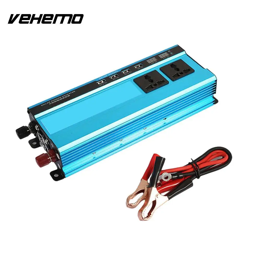 

Car Inverter 1600W Peak DC12V To AC220V Transformer Auto Inverter High Performance LED Solar Power Inverter Portable Adapter