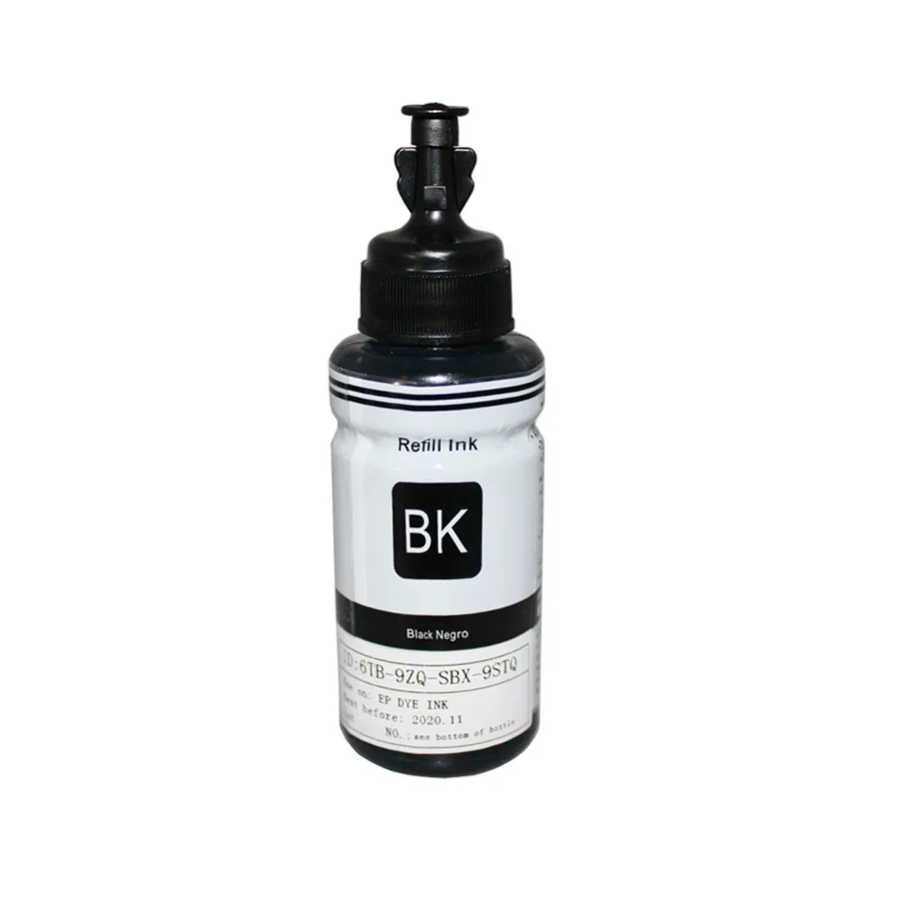 Compatible dye based refill ink kit for Epson printer L100 L110 L120 L132 L200 L210 L222 L300 L312 L355 L350 L362 L366 L550 dye ink kit ink refill kit dye ink refill ink cartridge refill kit