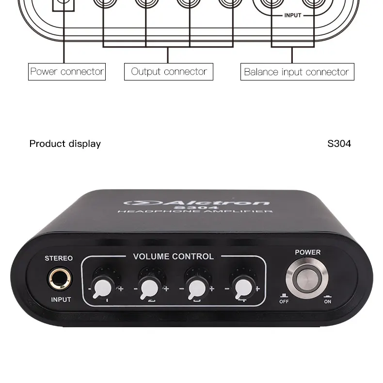 Alctron S304 4-канальный усилитель для наушников Портативный профессиональной студии звукозаписи четыре канала независимо наушников компонентов