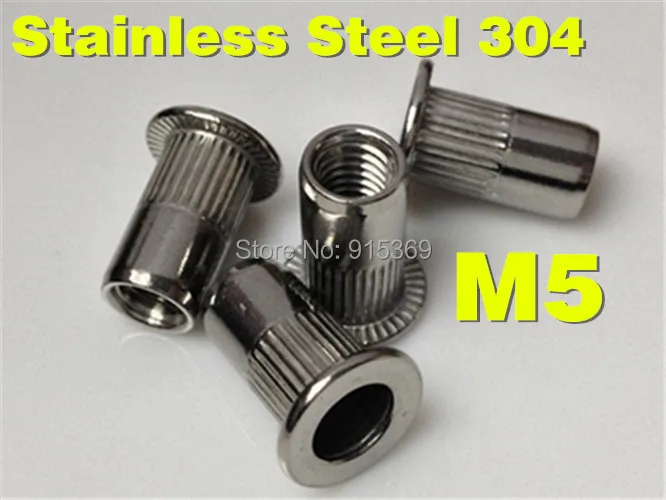 1000PCS Steel M5 rivet nut 1000pcs M5 Stainless steel rivet nutin Nuts