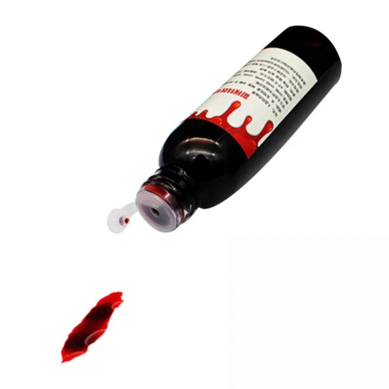 

Fake Blood Simulation Human Vampire Teeth Hematopoietic Props Ultra-realistic Vomiting Edible Pulp Halloween Party Supplies