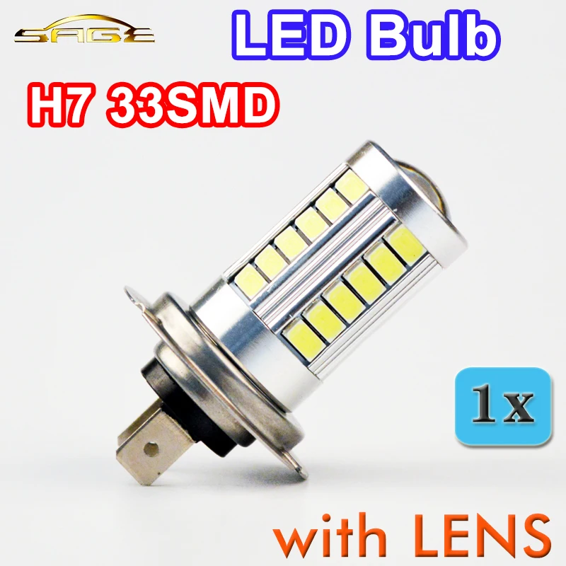 Flytop супер белый H4 H7 H8 H11 9005 9006 1156 1157 33SMD светодиодный Авто противотуманных фар автомобиля лампы 6000K с объективом 5630 светодиодный чип