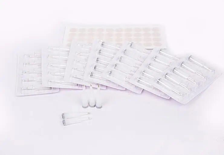 Qizhou ear acupuncture needle golden/silver ear pin point needle sterile press paste 100pcs disposable acupuncture needle
