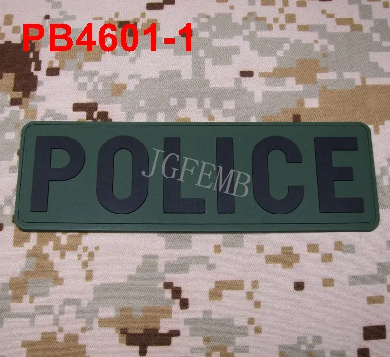 pb4601 Green Полицейский тактический военный 3D ПВХ патч - Цвет: pb4601 Green