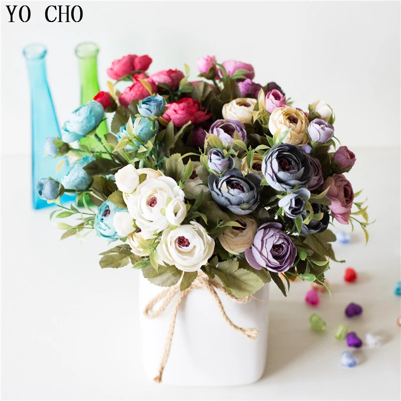 Artificial Silk Peony Flowers Bouquet Fake Leaf Wedding Party Home Decoration X1 Artificial Silk Peony Flowers Bouquet Fake Leaf Wedding Party Home Decoration X1
