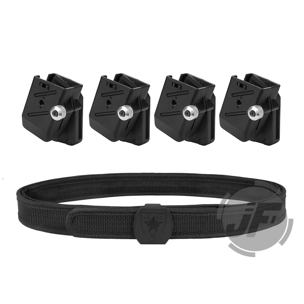 

IPSC USPSA IDPA Competition High Speed Shooting Inner & Outer Belt w/ 4x Universal CR Speed Shooter's Pistol Magazine Pouch