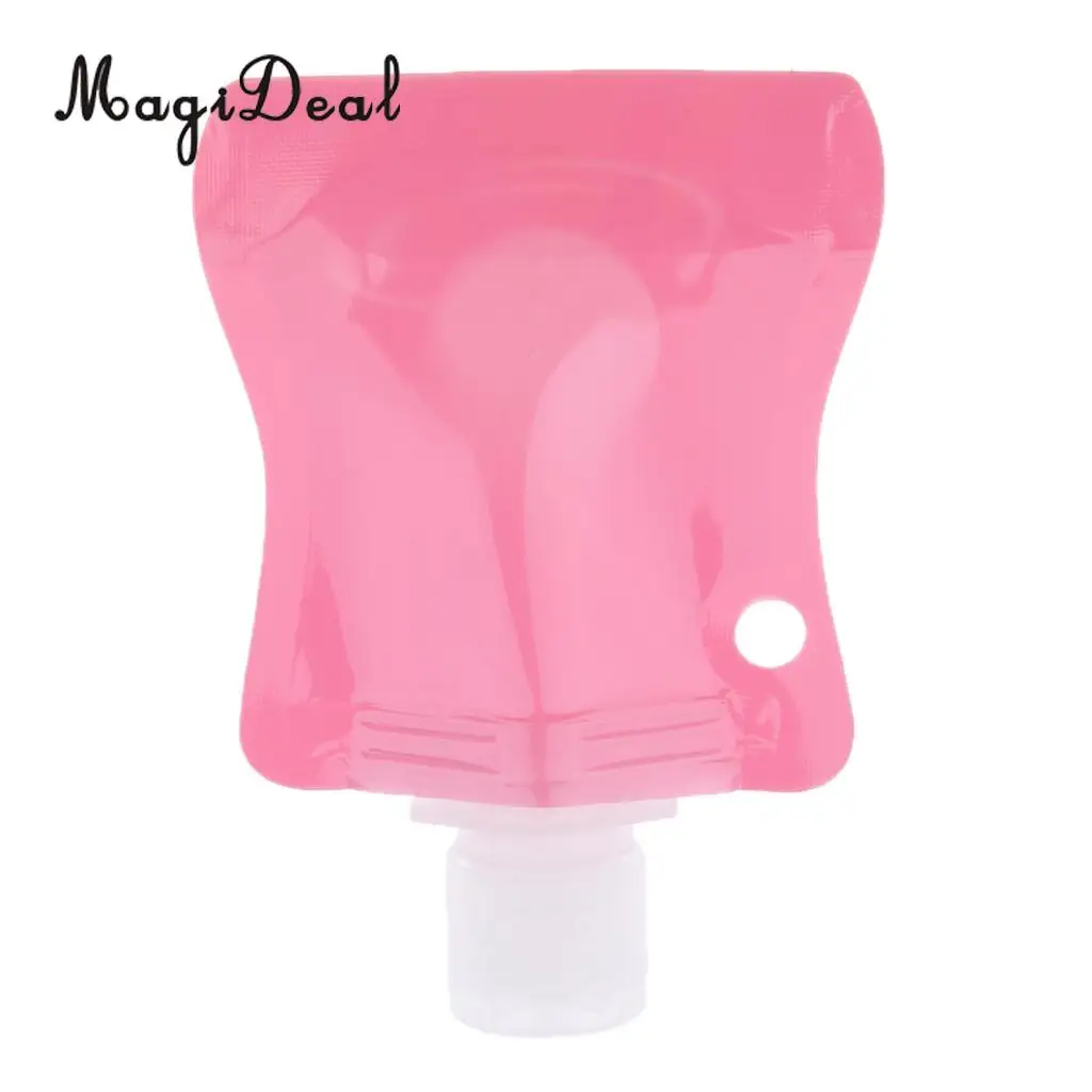 3pcs Refillable Empty Squeeze Pouch Shampoo Cleaner Shower Gel  Body Lotion Squeezable Bag Bottle