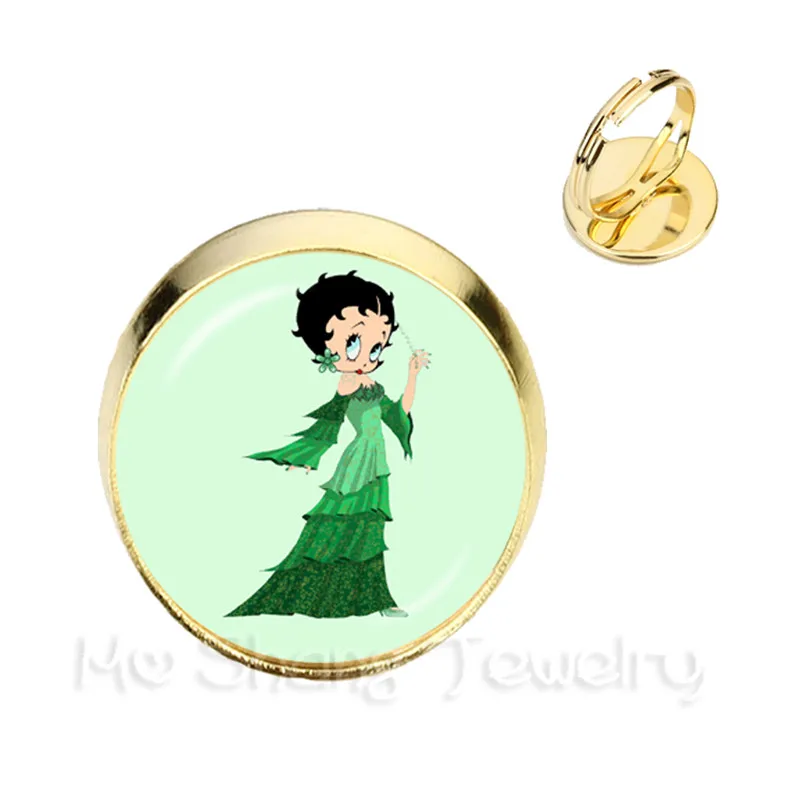 Винтажном стиле Betty Boop 16 мм круглые кабошоны разрисованные изделия из стекла