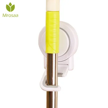 

Multifunctional Seamless Sucker Mop Broom Hook Bath Holder Wall Mounted Suction Cup Free Of Nail Bathroom Shelves Accessories