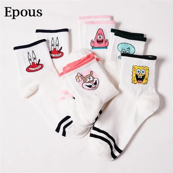 

Epous Fashion Cartoon Character Cute Short Socks Women Harajuku Cute Patterend Ankle Socks Hipster Skatebord Ankle Funny Socks