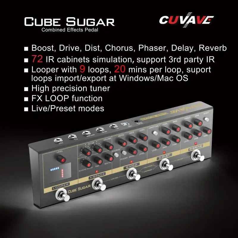

2019 NEW GUBE SUGAR COMBINED EFFECTS PEDAL