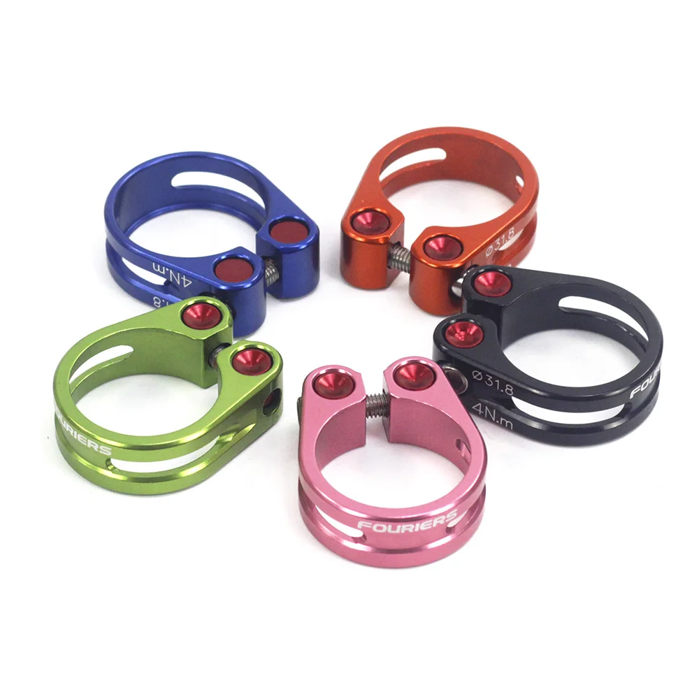 Fouriers CNC MTB Road Bike Seatpost Clamp 31.8mm 34.9mm Seat Post Collar Fixed