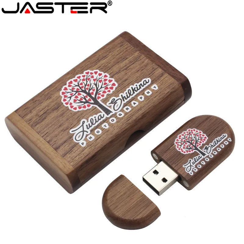 JASTER оптовая продажа высокое качество деревянный логотип гравировка по дереву USB