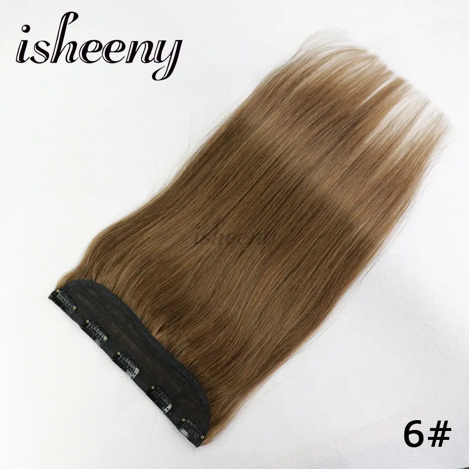 Isheeny 14 "18" 22 "1 шт. бразильские заколки для волос Tic Tac 5 зажимов remy волосы кусок Прямой зажим в человеческих волосах