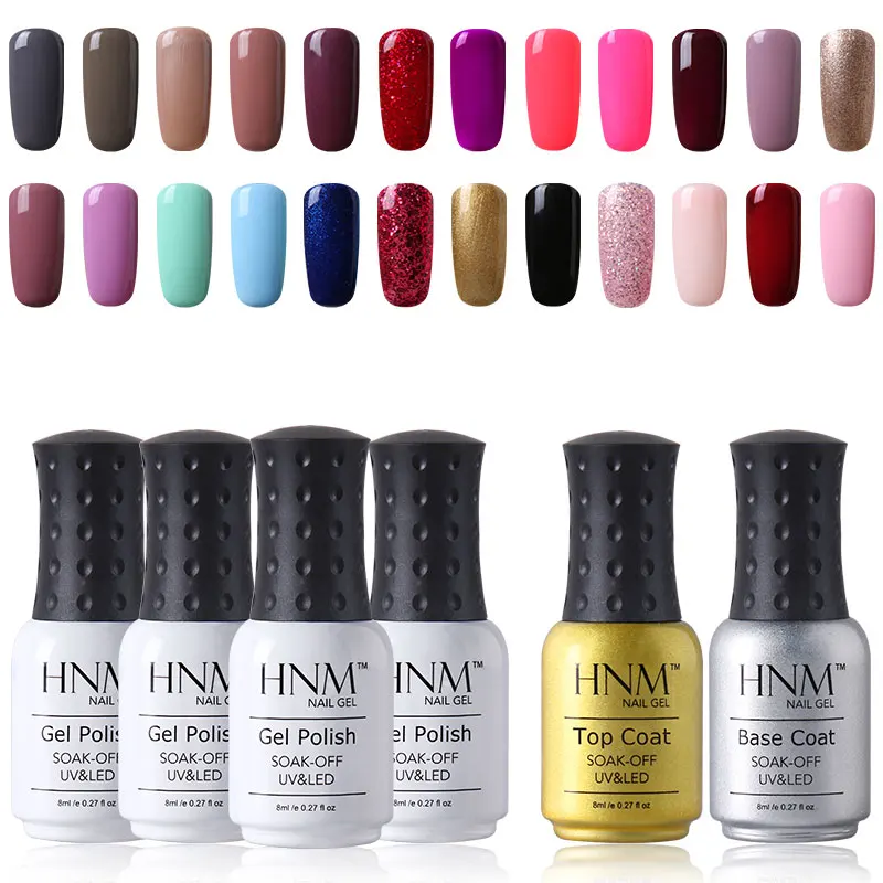 

HNM 12pcs/lot Set Pure Color Series Nail Polish Set Nails Kit Profesional Nail Gelpolish Kit Paint Gellak Hybrid Varnish Sets