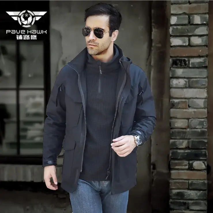 GANYANR Brand Softshell Jacket Men Hunting Clothes Hiking Clothing Ski Winter Waterproof Windstopper Rain Outdoor Sports Solid