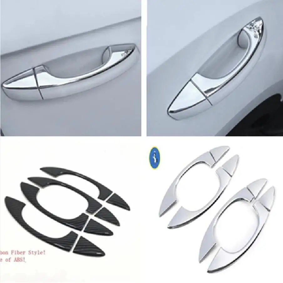 

Yimaautotrims Auto Accessory Outside Door Pull Doorknob Handle Cover Trim 8 Pcs / Set ABS For Volkswagen T-Roc T Roc 2018 2019