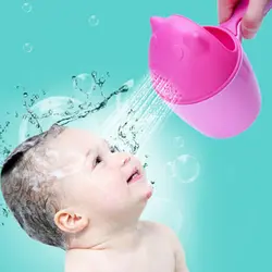 Мультфильмы для новорожденных медведь купальная чашка новорожденный малыш душ Шампунь чашка Bailer Baby Shower ложка для воды Мытье Ванны чашка 4