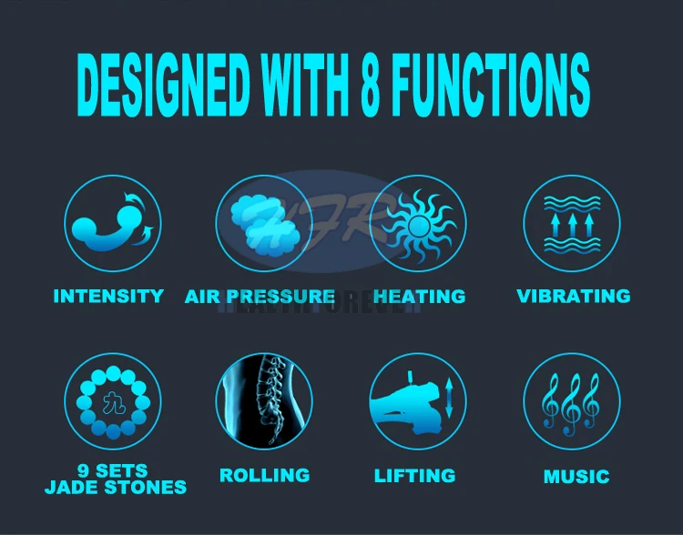 Электрический массажный ролик для разминания всего тела с подогревом из углеродного волокна, массажная кровать из нефрита, HFR-168-1F
