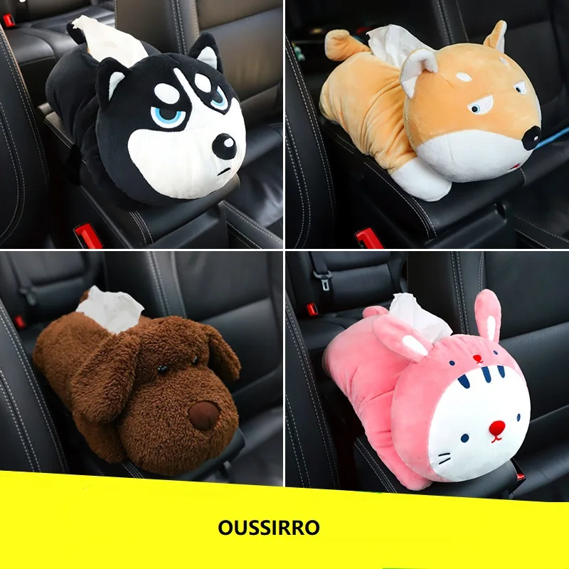 

2019 New Universal Car Armrest Box Tissue Box Creative Cartoon Cute Tissue Box Car Interior Products Car Accessories