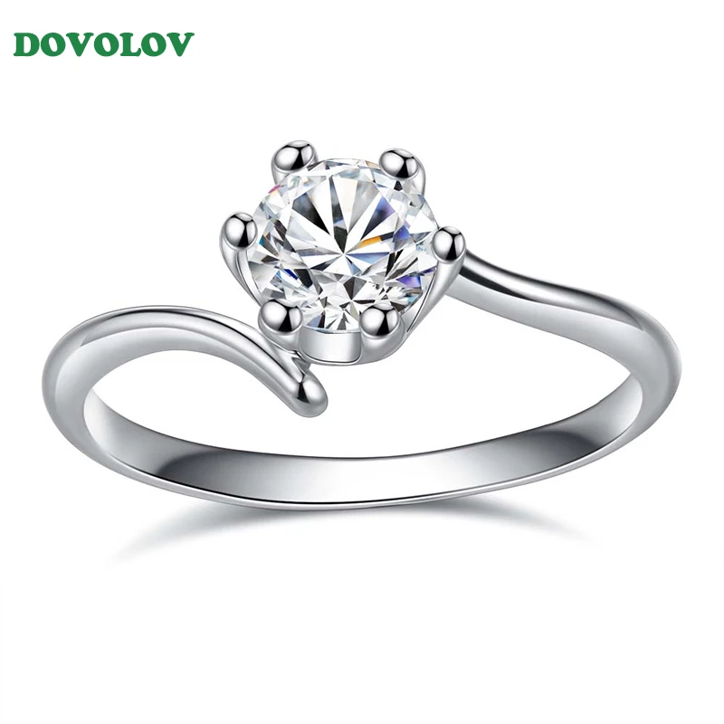 

Dovolov Fashion Six claws Personality Small Ring For Women Good Luck Finger Engagement Rings set for women B354