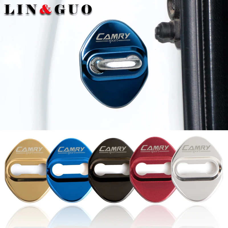 

4pcs/set Auto accessories Stainless Steel car Door lock cover for for Toyota 2012-2016 Camry Car styling