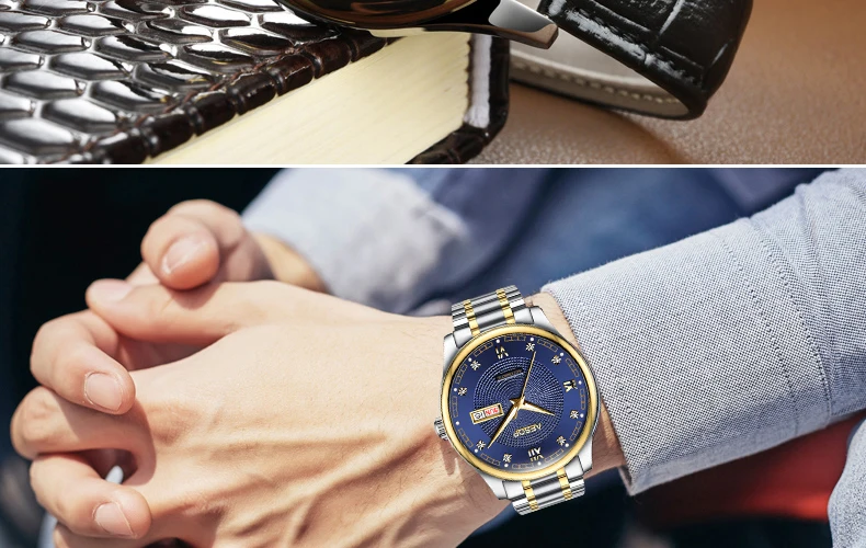 AESOP мужские деловые автоматические механические часы, мужские наручные часы, наручные часы из нержавеющей стали, мужские часы, мужские часы