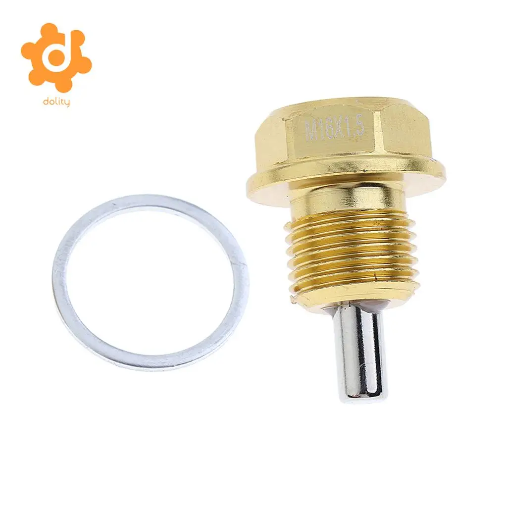dolity M16x1.5 Auto Magnetic Oil Drain Plug Bolt Screw Sump Nut Crush Washer